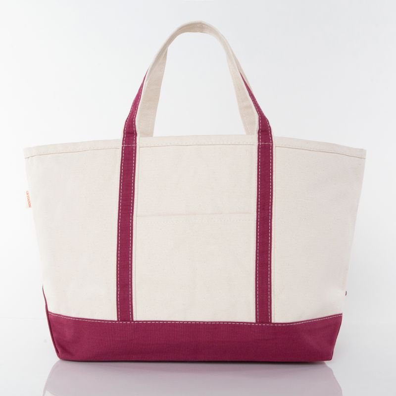 Large Classic Canvas Tote - Monogrammed